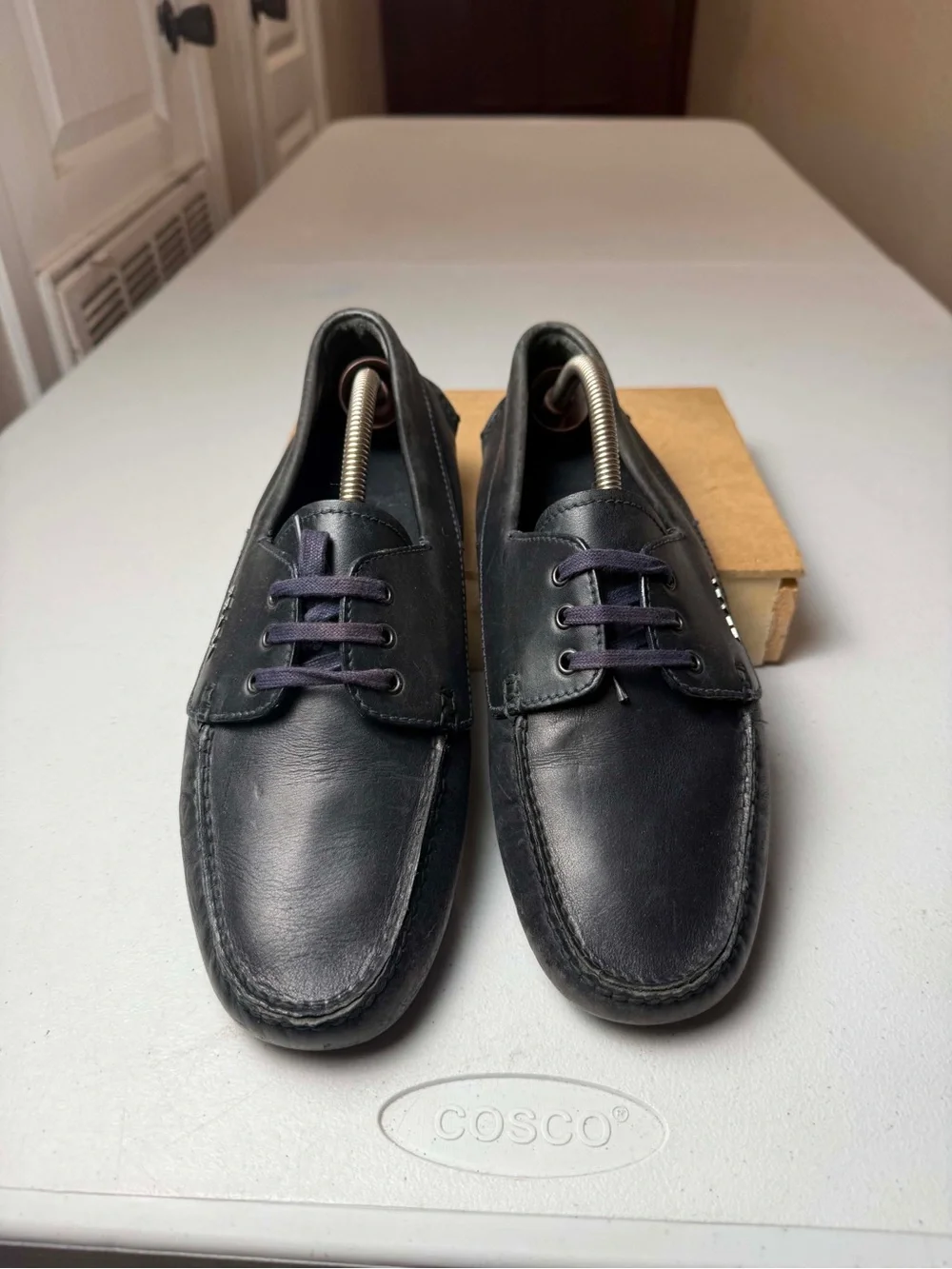 black leather Prada driving loafers Sz 8 / US 9